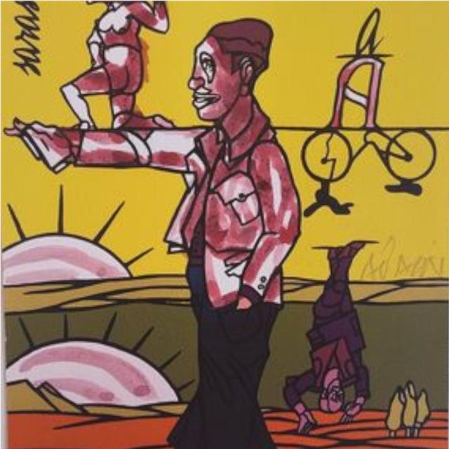 Valerio ADAMI Morning Impromptus - Sarasvati, 2018 Color inkjet print enhanced with watercolor on cotton paper. Signed and...