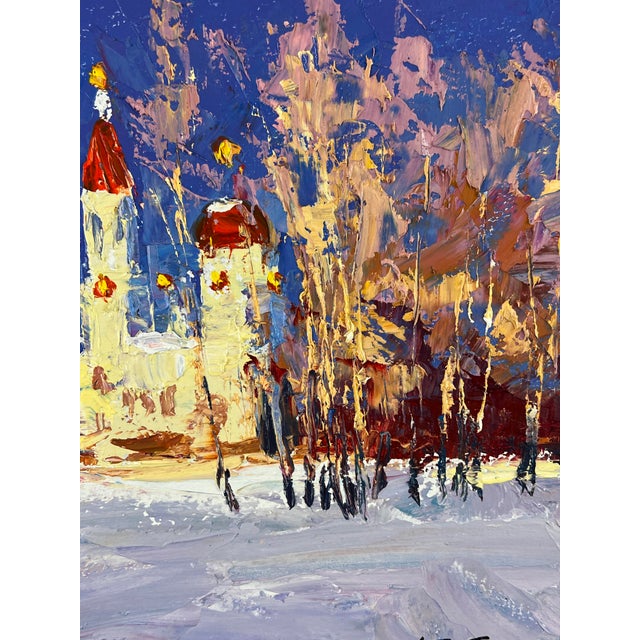 Oil Painting Winter Temple Serdyuk Boris Petrovich For Sale - Image 9 of 10