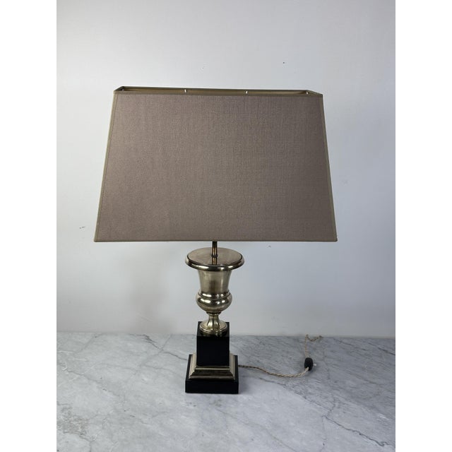 Bronze and Marble Lamp in the style of Maison Charles, 1950s For Sale - Image 11 of 13