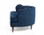 Blue Mid Century Half Moon Lounge Chair & Ottoman After Adrian Pearsall Satellite Havana Knoll Fabric For Sale - Image 8 of 18