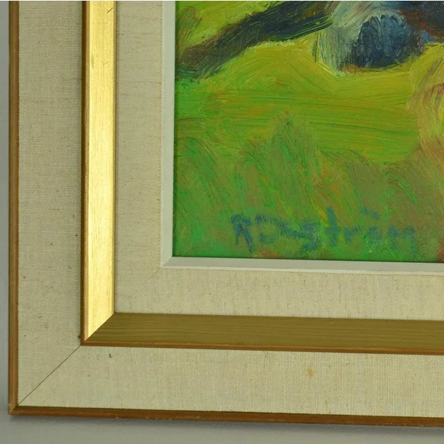 R. Dagstrom, Swedish Painting of Dancing Women in Green Field, Oil on Canvas, Framed For Sale - Image 16 of 18