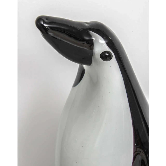 1980s Large Pair of "Cristalleria Stile D'Arte" Artisan Glass Penguins For Sale In West Palm - Image 6 of 11