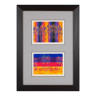 Geometric Colorist Project Surrealist Drawings, France Circa 1960 For Sale