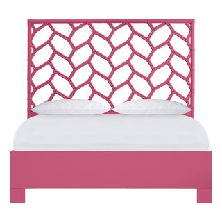 Silas Platform Bed Queen - Pink For Sale