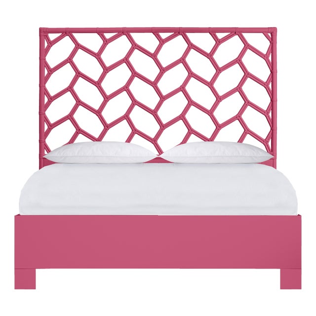 Silas Platform Bed Queen - Pink For Sale