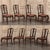 Wood Set of Eight Antique Oak Chippendale Dining Chairs With Leather For Sale - Image 7 of 18