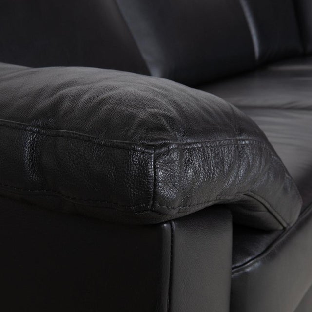 Concept Plus Corner Sofa in Black Leather from Ewald Schillig For Sale - Image 4 of 17