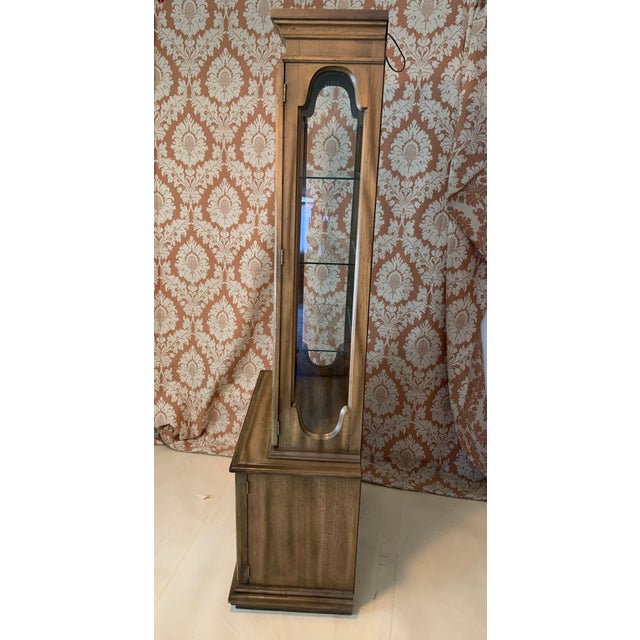 Mid-Century Modern 1960s Mid Century Obelisk Lighted Curio Cabinet For Sale - Image 3 of 12