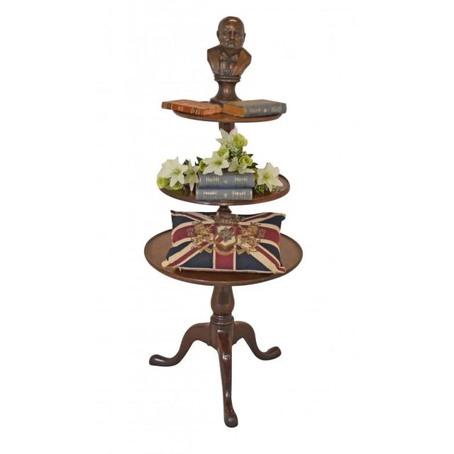 Mahogany Wine Table Tiered Chippendale Stand For Sale - Image 3 of 9