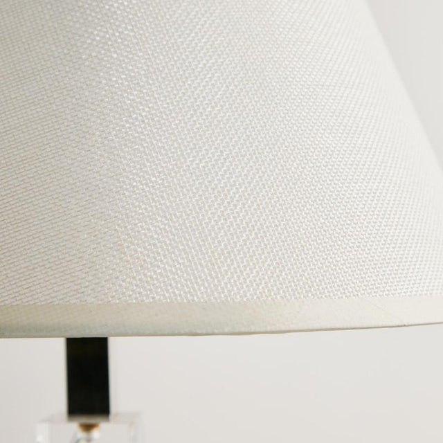 Metal Vintage Acrylic Glass Table Lamps, 1980s, Set of 2 For Sale - Image 7 of 11