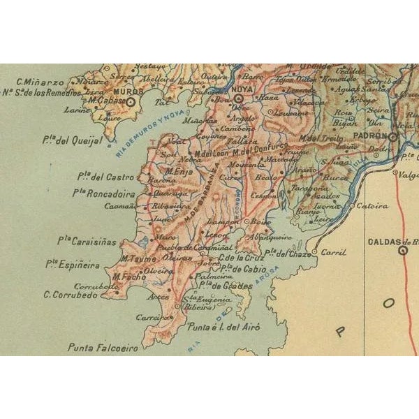 A Cartographic View of Galicias Maritime Province, 1901 For Sale - Image 6 of 8