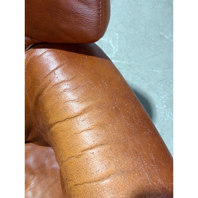 Wood European Leather & Oak Sofa Set For Sale - Image 7 of 18