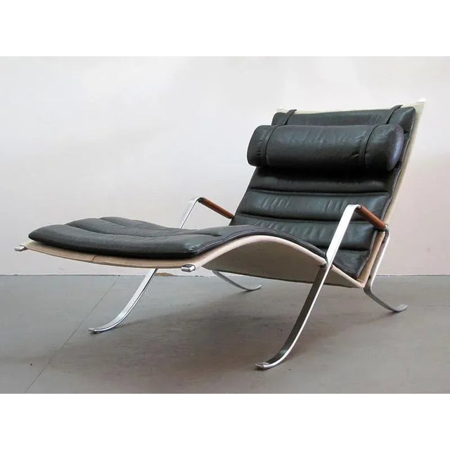 Black Modern Preben Fabricius Jørgen Kastholm Fk 87 'Grasshopper' Chaise Longue For Sale - Image 8 of 11