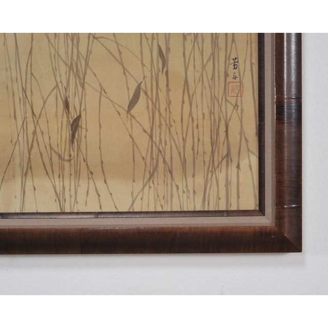 Japanese Taishō/Shōwa Painting Flock of Ducks in Winter Pond For Sale - Image 13 of 18
