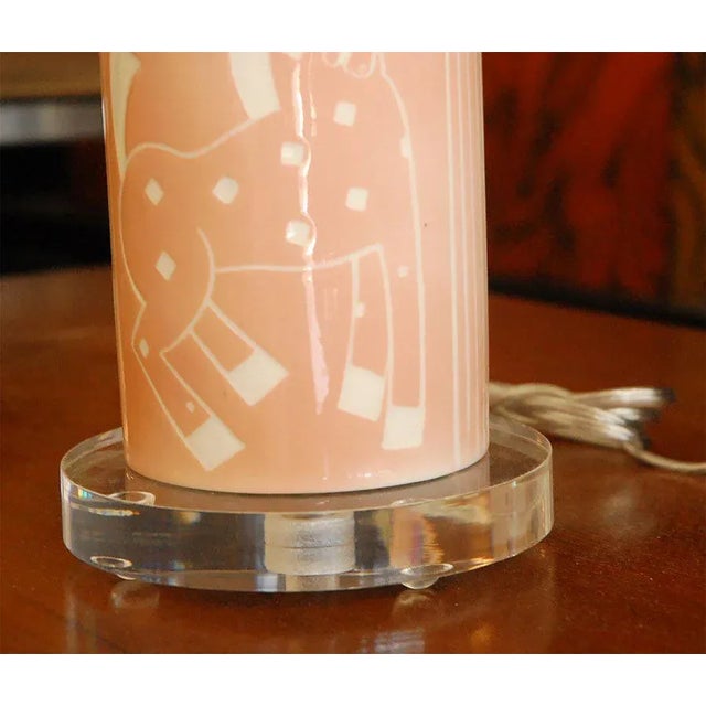 Deco Signed Waylande Gregory Ceramic/Porcelain Table Lamp For Sale In Los Angeles - Image 6 of 10