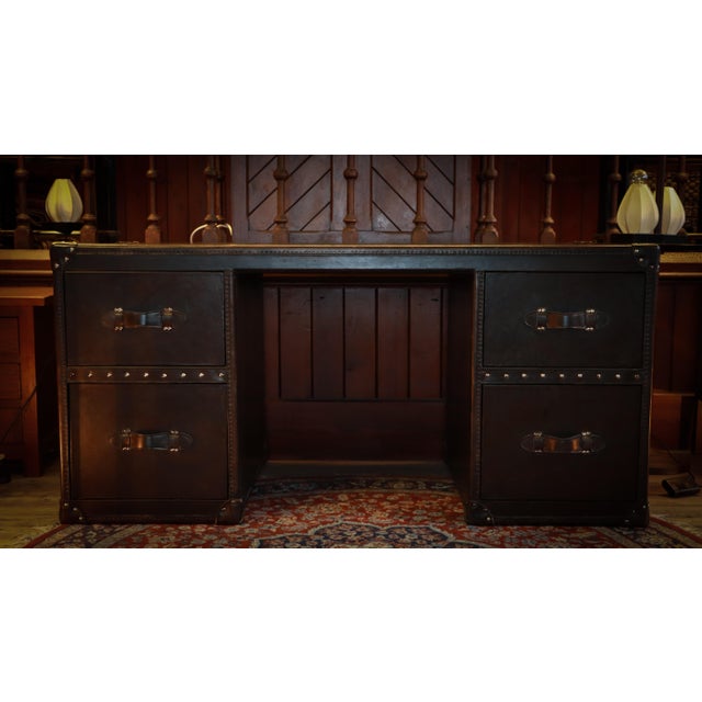 Halo Stoneyhurst Mayfair Leather Desk by Timothy Oulton, 2010s For Sale - Image 12 of 18
