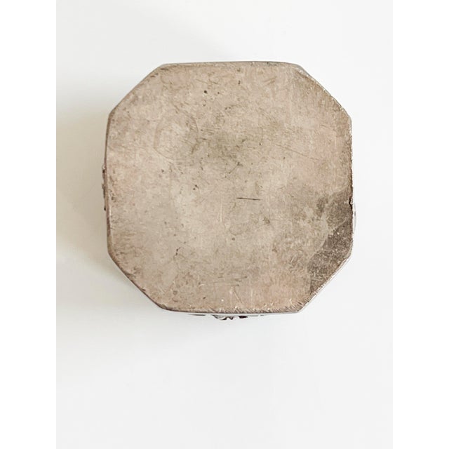 Vintage Metal box - perfect as a pillbox on your bathroom counter . 1.3 " inches