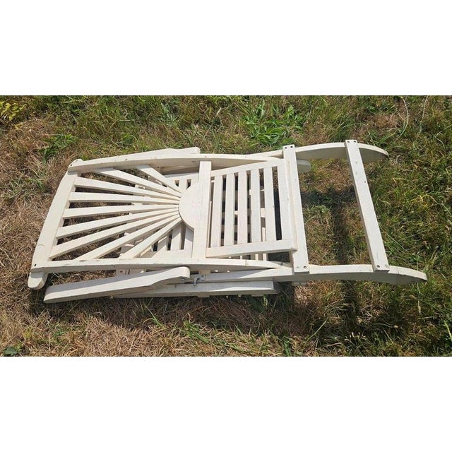 British Art Deco Folding Sunray Garden Lounger, 1930 For Sale - Image 3 of 18