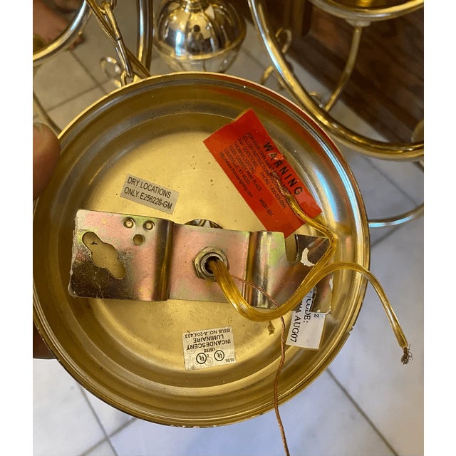 Thomas Industries Vintage Thomas Industries 2- Tier 10 Light Williamsburg Style Chandelier For Sale - Image 4 of 5