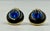 Contemporary Ciner Dreamy Blue Glass Enamel Signed Earrings Clip 80s Vintage For Sale - Image 3 of 6