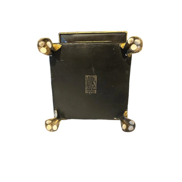 Black Vintage Painted Monkey Waste Bin For Sale - Image 8 of 12