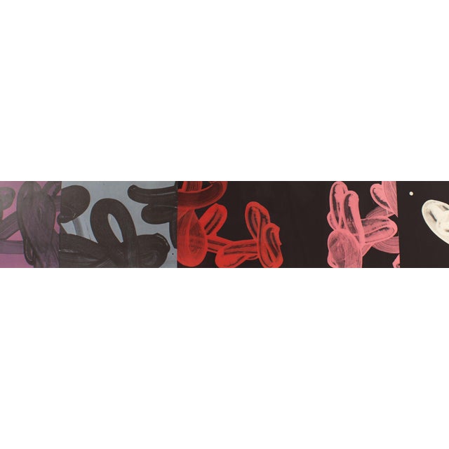 A 2001 aquatint with chine colle by the American artist David Reed (born 1946). Titled Untitled #3 (LP42), this print was...