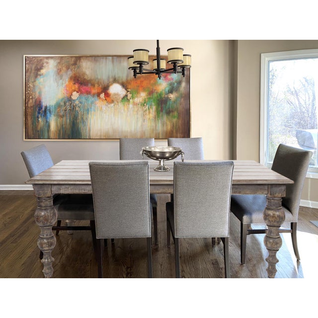 Gray Distressed Farm House Dining Table For Sale - Image 8 of 10