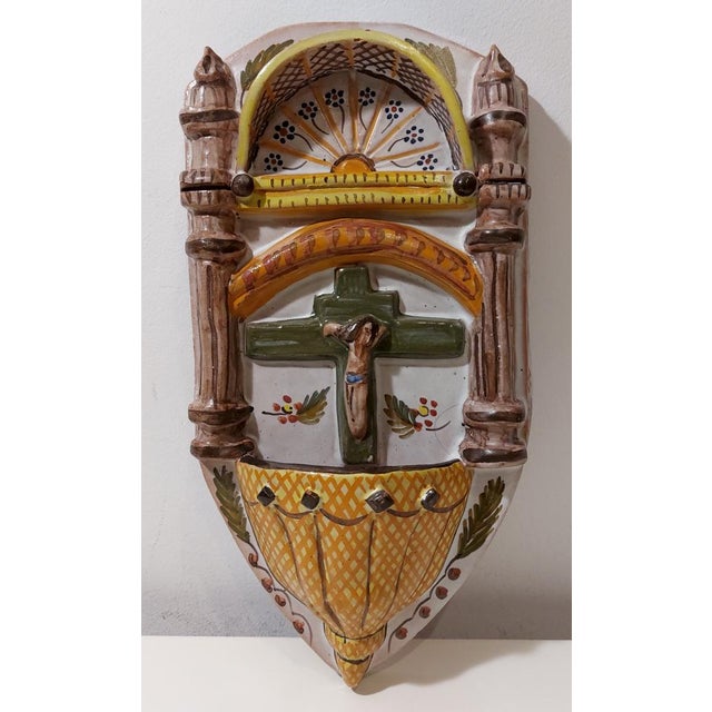 Ceramic Coppola Montaña Holy Water Font, 1980 For Sale - Image 7 of 17