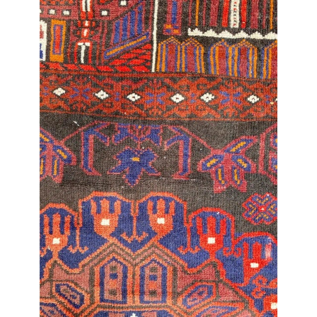 Vintage Baluch Afghan Rug For Sale - Image 14 of 18