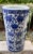 Mid 20th Century Chinese Qianlong Blue White Chinoiserie Peacock Floral Porcelain Cane Umbrella Stand For Sale - Image 10 of 12