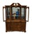 Late 20th Century Late 20th Century Broyhill Furniture Walnut Traditional Style 60" Buffet W. Lighted Display China Cabinet For Sale - Image 5 of 16