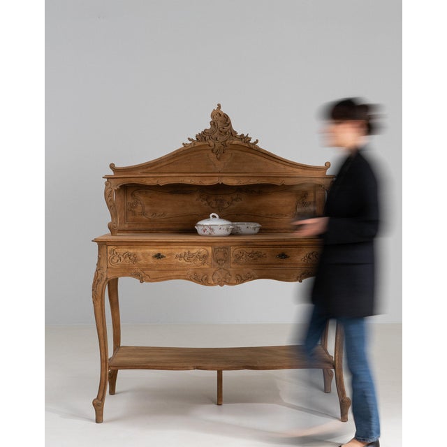 French 19th Century France Louis XV Amber Wood Console Table For Sale - Image 3 of 10