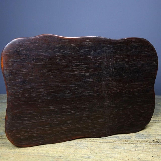 2020s Organic Modern Hand-Carved Wood Lotus Tray For Sale - Image 5 of 9