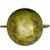 Vintage Swan Handled Hand Decorated Faux Verdigris Pedestal Centerpiece Bowl For Sale - Image 10 of 11