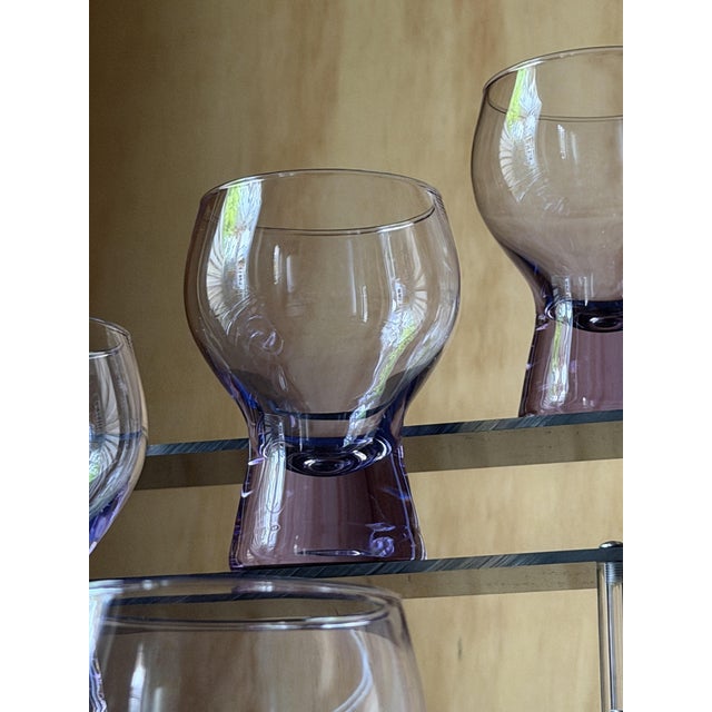 Glass Mid-Century Modern Murano Alexandrite Glass Bullicante Goblets, 1962, Set of 12 For Sale - Image 7 of 18