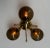 Brass Trifoglio Polished Brass Smoky Globe Flush Mount by Fabio LTD For Sale - Image 8 of 9
