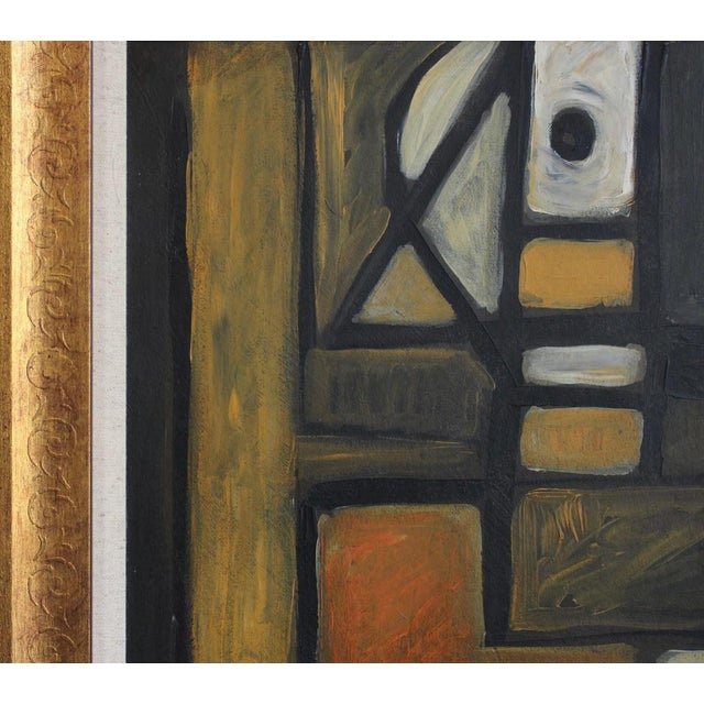 1950s Postwar European Artist, The Vanguard Series Nr. XXIV Abstract Composition, 1950s-1970s, Oil on Board, Framed For Sale - Image 5 of 11