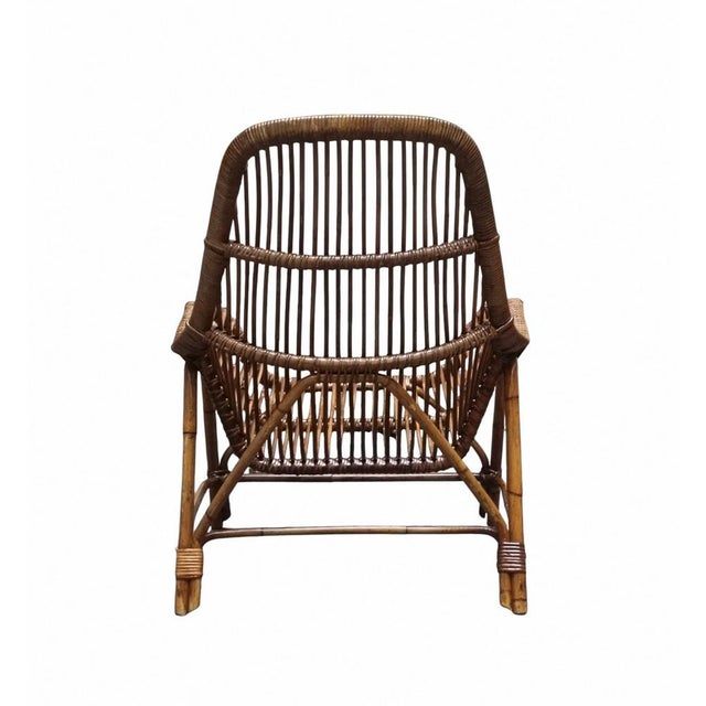 1960s Rattan Armchairs by George Coslin for Gervasoni Jungle, Italy, 1960s, Set of 2 For Sale - Image 5 of 8