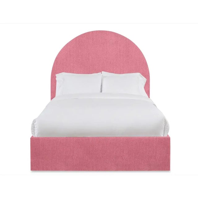 Casa Cosima Poppy Full/Double Bedframe, Rose Linen For Sale - Image 4 of 4