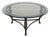Round Iron & Glass Coffee Table W. Lion Heads For Sale