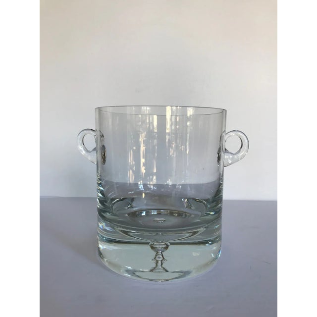 Vintage Heavy Glass Ice Bucket With Hand Blown Handles Chairish