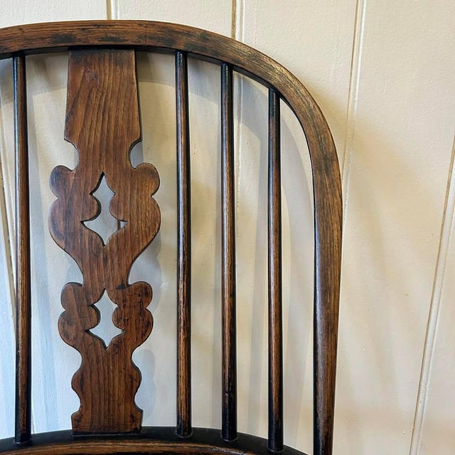 Victorian Ebonised Elm and Ash Windsor Chair, 1860 For Sale - Image 6 of 8