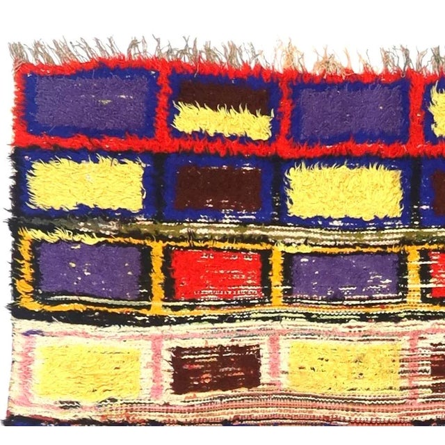 Mid Century Moroccan Rug 4’11" X 6’7” For Sale - Image 4 of 5