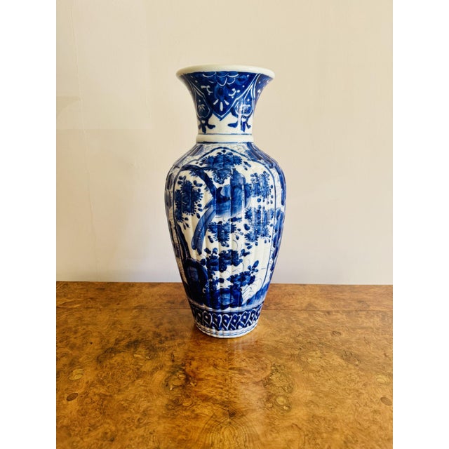 Antique 19th Century Japanese Blue and White Imari Vase, 1890 For Sale - Image 3 of 8
