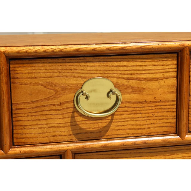 1970s Century Furniture Chin Hua 9-Drawer Dresser by Raymond Sobota – Asian-Inspired Mid-Century Modern Oak Credenza For Sale - Image 15 of 18