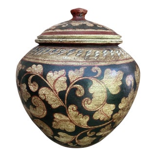 20th Century Earthenware Urn With Lid For Sale