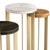 2020s Regina Andrew Andres Hair on Hide Mixer Table Set, Brass For Sale - Image 5 of 8