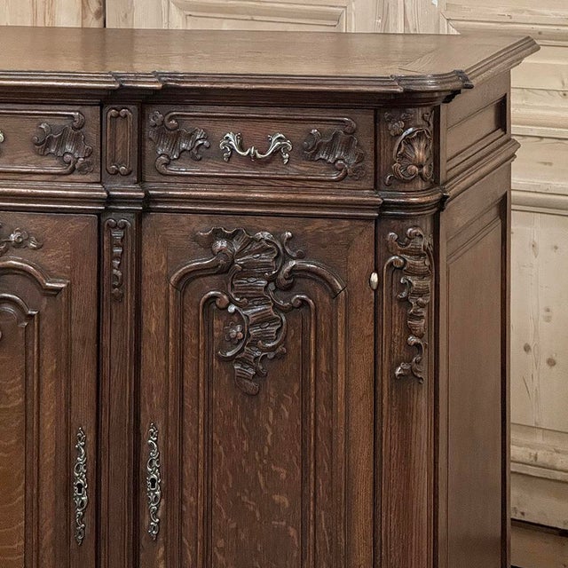 Chestnut 19th Century Liegoise Louis XIV Three Door Buffet For Sale - Image 8 of 16