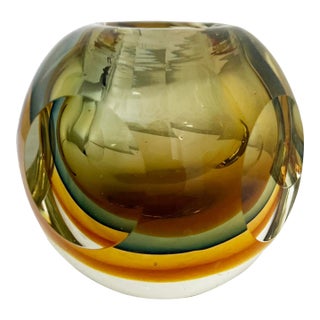 Murano Summerso Style Glads Vase, Late 20th Century For Sale