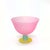 1980s Large 1980s Color Blocked Frosted Glass Serving Bowl For Sale - Image 5 of 7